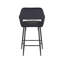 Tabouret de bar 26 po en velours avec pieds en acier Pranay-2076146406