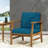 Wood Club Seat In Blue, , Slat Panel Feature Blue Chair, Created To Withstand Diverse Weather Elements-1954510833