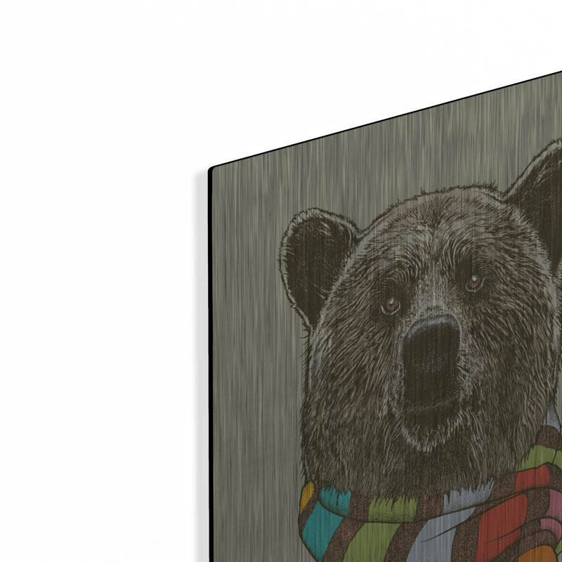 «Bear Scarf» par Rachel Caldwell, H 24 po x l 16 po