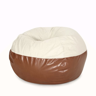Pouf rond en fil de coton tricoté