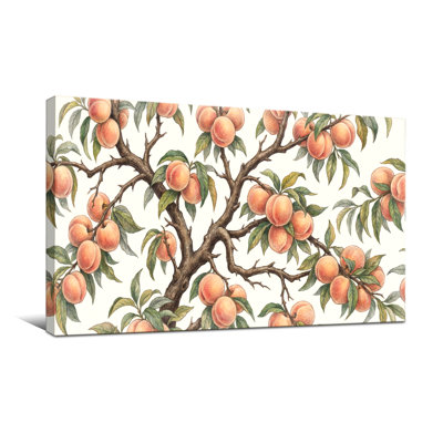 Plants &Flowers Peach Tree Branches With Ripening Fruit