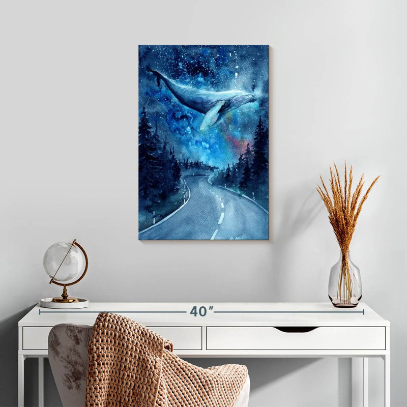Kelan Night Flying Whale, 24" H x 16" W