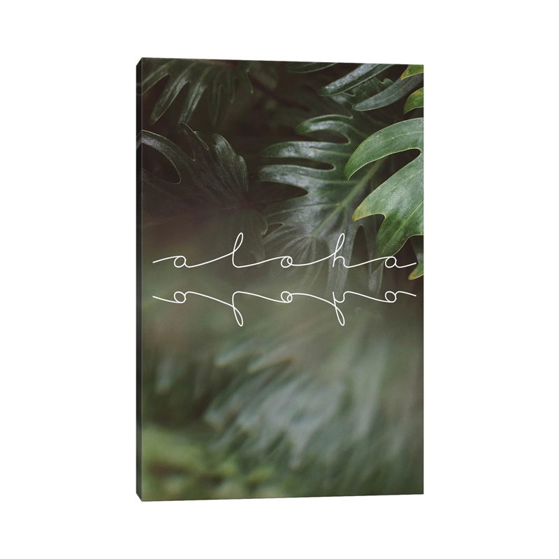 Aloha Aloha 1 Piece Wrapped Canvas Wall Art, 20.32 cm H x 30.48 cm W