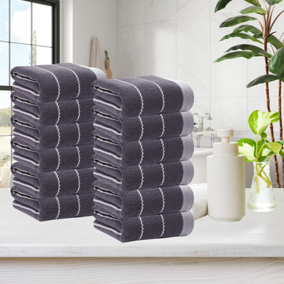Towels Soft Highly Absorbent Hotel Spa Bathroom Towel Collection for Bathroom Kitchen | 12.5x27 Inch | Set of 12