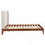 Lit plateforme en bois de bambou sec Jadaine avec tête de lit tapissier de 48 po