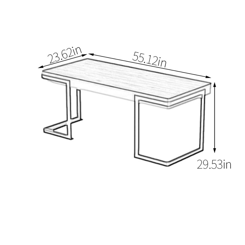 Bureau spacieux et ergonomique, H 29,53 po x l 55,12 po x P 23,62 po