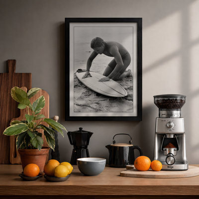 Surfer's Moment Coastal - Framed Print