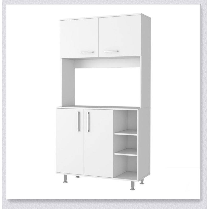 Ensemble de cuisine 7 pièces 4 portes 4 pièces avec surface antibactérienne Ralston, idéal pour le rangement et les petits espaces