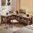 Burlywood L-Shaped Solid Wood desks-108600561-108600558