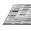 Tapis gris / noir en chenille / polyester tissé à la machine Fearon-1193691867
