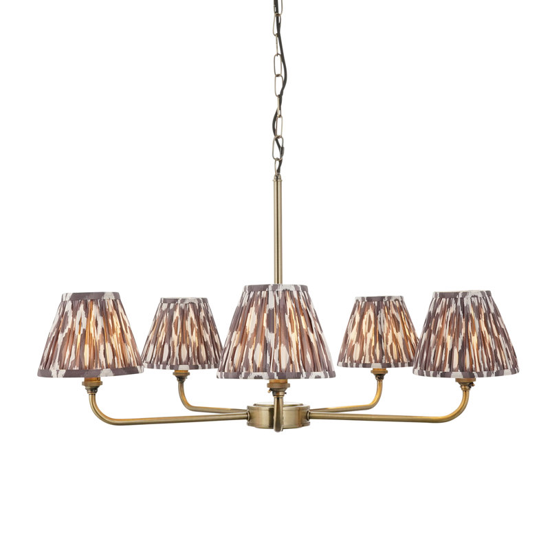 Abdulkader 5 - Light Chandelier, Gray, Brass