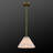 Delphine 1 - Light White/Gold Cone Pendant