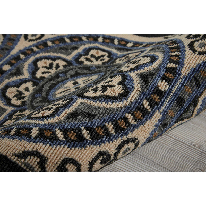 Damask Indoor / Outdoor Rug, Rectangle 1'9" x 2'9"