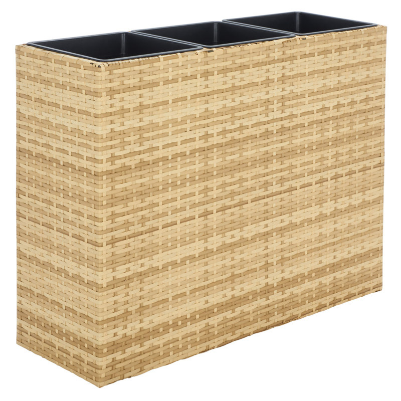Rita 32.28" W Rectangular Planter Box with Drain Plug, Natural