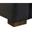 Canapé inclinable Petronio avec pieds brun Barista et cuir bleu-122002601-122002603