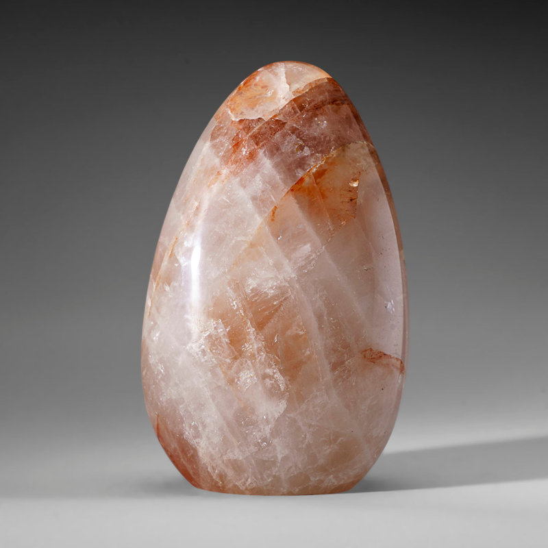 Genuine Polished Strawberry Quartz Freeform (1.9 Lbs), 5.25" H x 3.5" W x 1.5" D