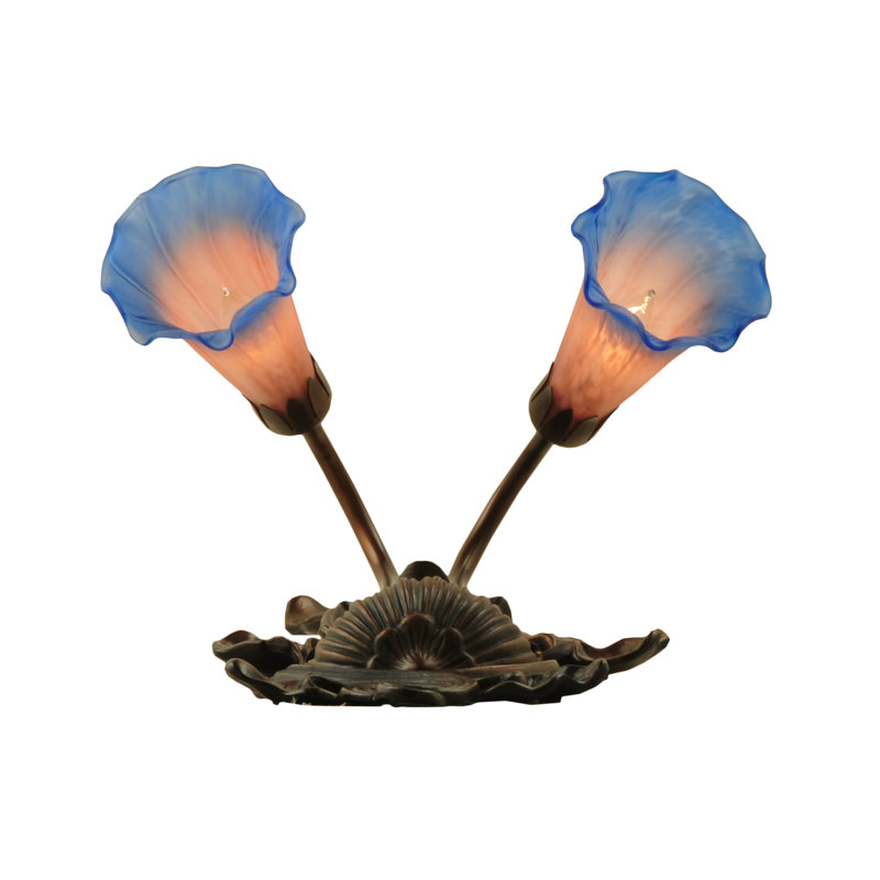 Meyda Tiffany & Stained Glass 2 - Light Armed Sconce, Pink/Blue