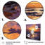 Océan jaune et mauve, coucher de soleil, étreinte III-2028520403-2028520410