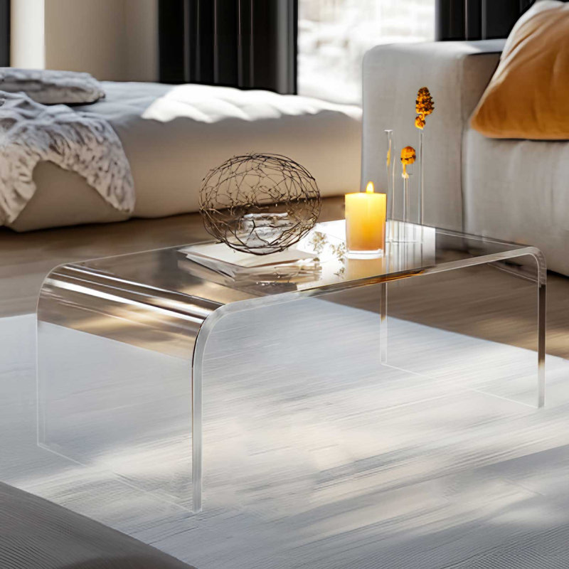 Table de bout Waterfall, Clair, H 17,71 po x L 44,8 po x l 17,1 po