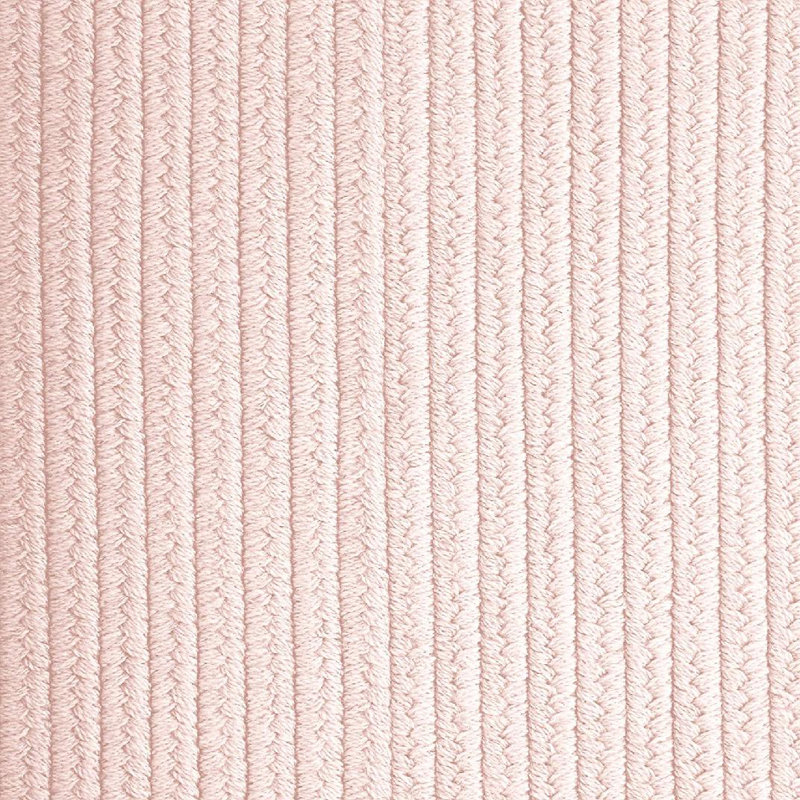 Tapis ovale de couleur unie en polypropylène tressé à la main 2 pi x 6 pi rose rosé, Ovale 2 pi x 6 pi