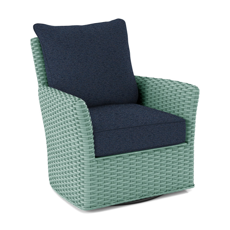 Lanai Upholstered Swivel Armchair, Basic Navy; 0317-61, Pacific