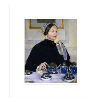 Lady at the Tea Table by Mary Cassatt -Framed Giclee Print