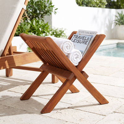 Acres Solid Wood Freestanding Magazine Rack