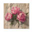 Comptoir de pivoines roses sur marbre - Art mural en bois pivoines - sur bois de pin naturel-778137735