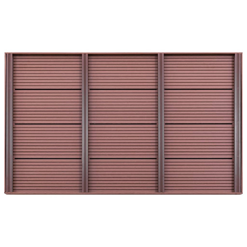Clôture en bois brun H 3 po x l 2 po, Brun