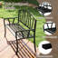 Banc de jardin 51 po en métal à lattes pour 2-3 personnes et causeuse de style parc