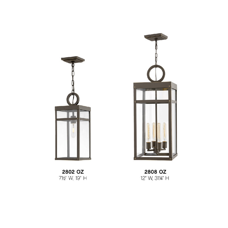 Porter 4-Light Outdoor Hanging lantern, Oil Rubbed Bronze