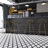 Metro 1" Hex Matte White with Black Diamond 10-1/4" x 11-7/8" Porcelain Mosaic Floor and Wall Tile