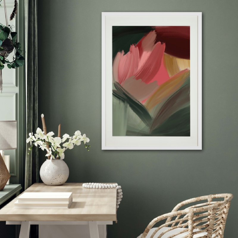 The Sylvie Fern - Single Picture Frame Art Prints, White, 73cm H x 53cm W x 2cm D