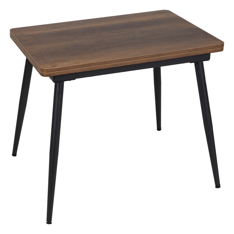 Aasiah Metal Base Dining Table, Brown