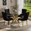 Ensemble de salle à manger à piédestal rond 5 pièces avec chaise capitonnée en velours pour salle à manger et salon-1248467101-1248467047-1248467043