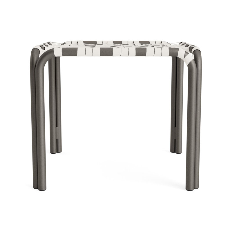 Kantan Outdoor Square Side Table, Mica, White Lite