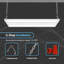 Ensemble de 2 lumières DEL de grande hauteur 2 pi, 165 W, 23 100 lM, 100 à 277 V, 1 à 10 V à intensité variable, homologué UL, luminaire suspendu pour garage