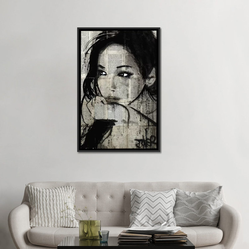 «Ruth», impression sur toile, H 26 po x l 18 po x P 1,5 po, Toile encadrée noire, Pas de tapis