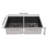 Modern Rectangular Stainless Steel Double Bowl Drop In Kitchen Sink With Drainage Grids-103564973