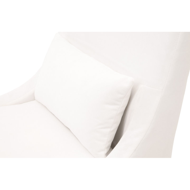 White Wood Parsons Side Chair with Slipcover