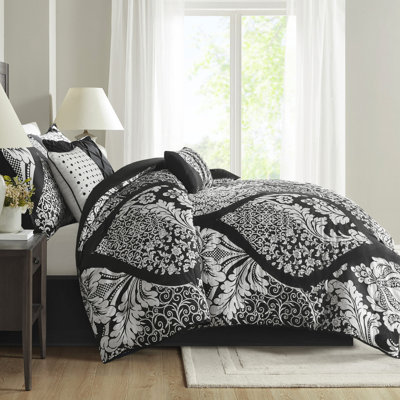 Édredon pour très grand lit - Coussin décoratif en coton 7 pièces Indigo