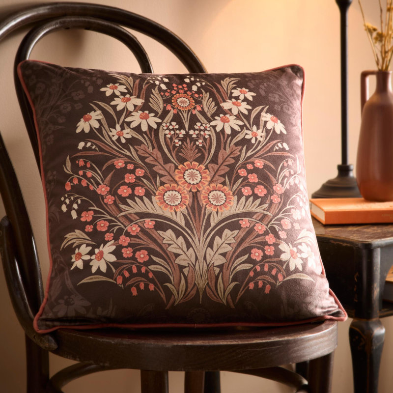 Chocolate Square Throw Cushion With Filling