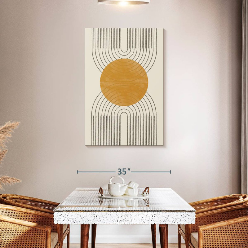 Avery Minimal Line Arch Gold Sun, H 45 po x l 30 po
