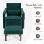 Canapé simple en molleton berbère moderne Latitude Run® avec repose-pieds et coussin bleu-1597940894