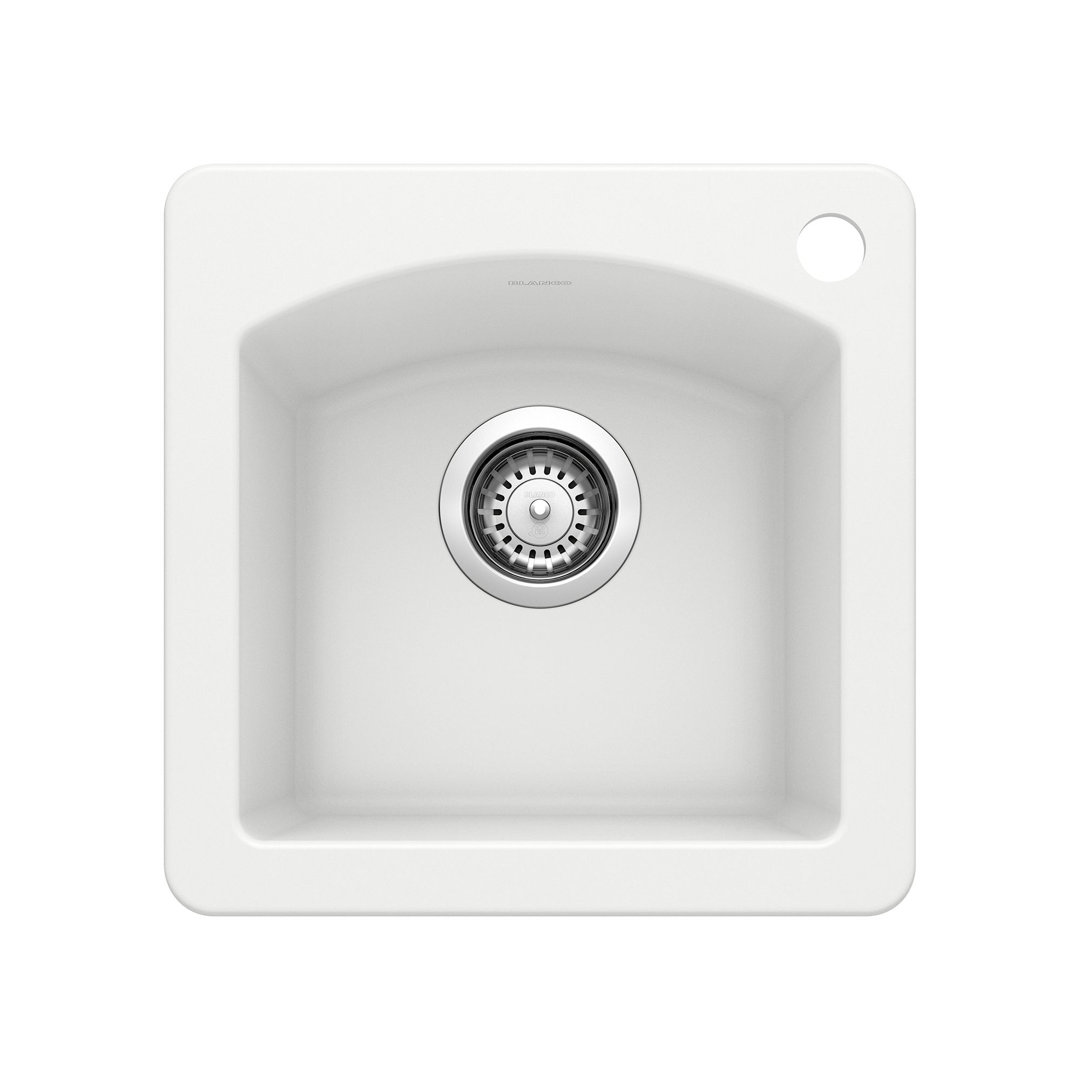 Diamond SILGRANIT 15" Dual Mount Bar Sink Blanco