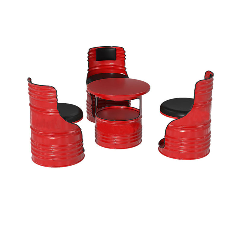 Ensemble de salle à manger L 31,5 po x l 31,5 po Maicey, Rouge, Rouge, 4