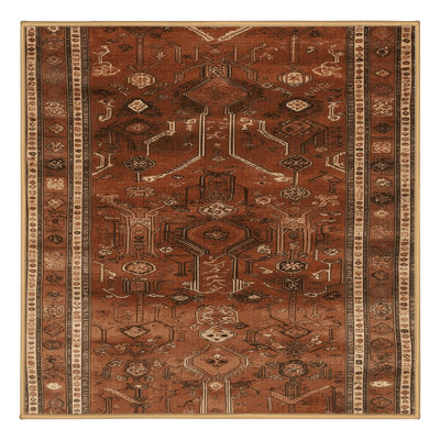 Machine Washable Turkish Brown Area Rug