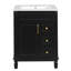 Meuble-lavabo 24 po avec lavabo en céramique, petite armoire de salle de bain moderne, 2 tiroirs et tablette réglable-354746602-354746606