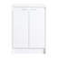 Meuble-lavabo autoportant de 72 po avec lavabo en résine, armoire à 1 côté, système et structure de tiroir à fermeture en douceur, contreplaqué blanc brillant pour un évier simple à usage durable