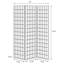 3 - Panel Folding Screen In Black Color, Using Rubberwood And White Paper, 70.05 Inches High, 52 Wide, For Functional Aesthetic Space Division Room Divider Screen, Tall, Creates Elegant Atmosphere Any